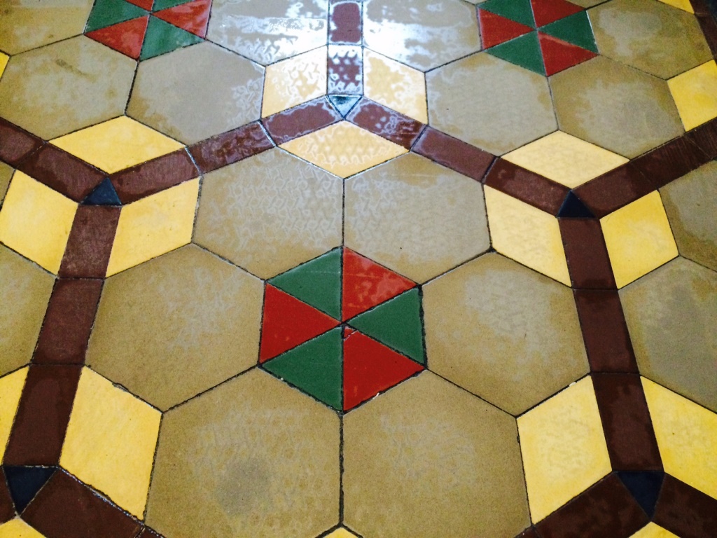 Victorian Tile Restoration Ribchester During Cleaning