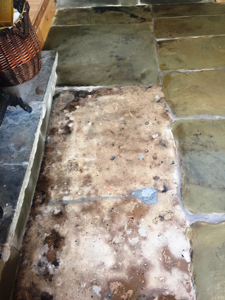 Flagstone floor after restoration in Chorley