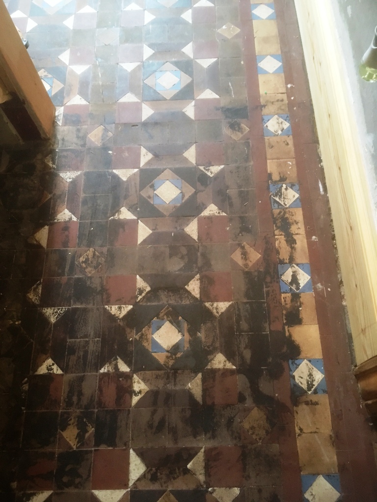 Geometric floor before Restoration Barrow in Furness