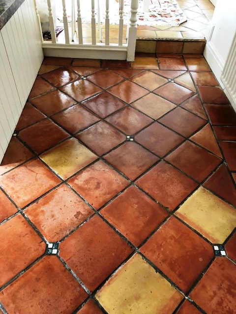 Mexican Terracotta Floor Penwortham After Cleaning