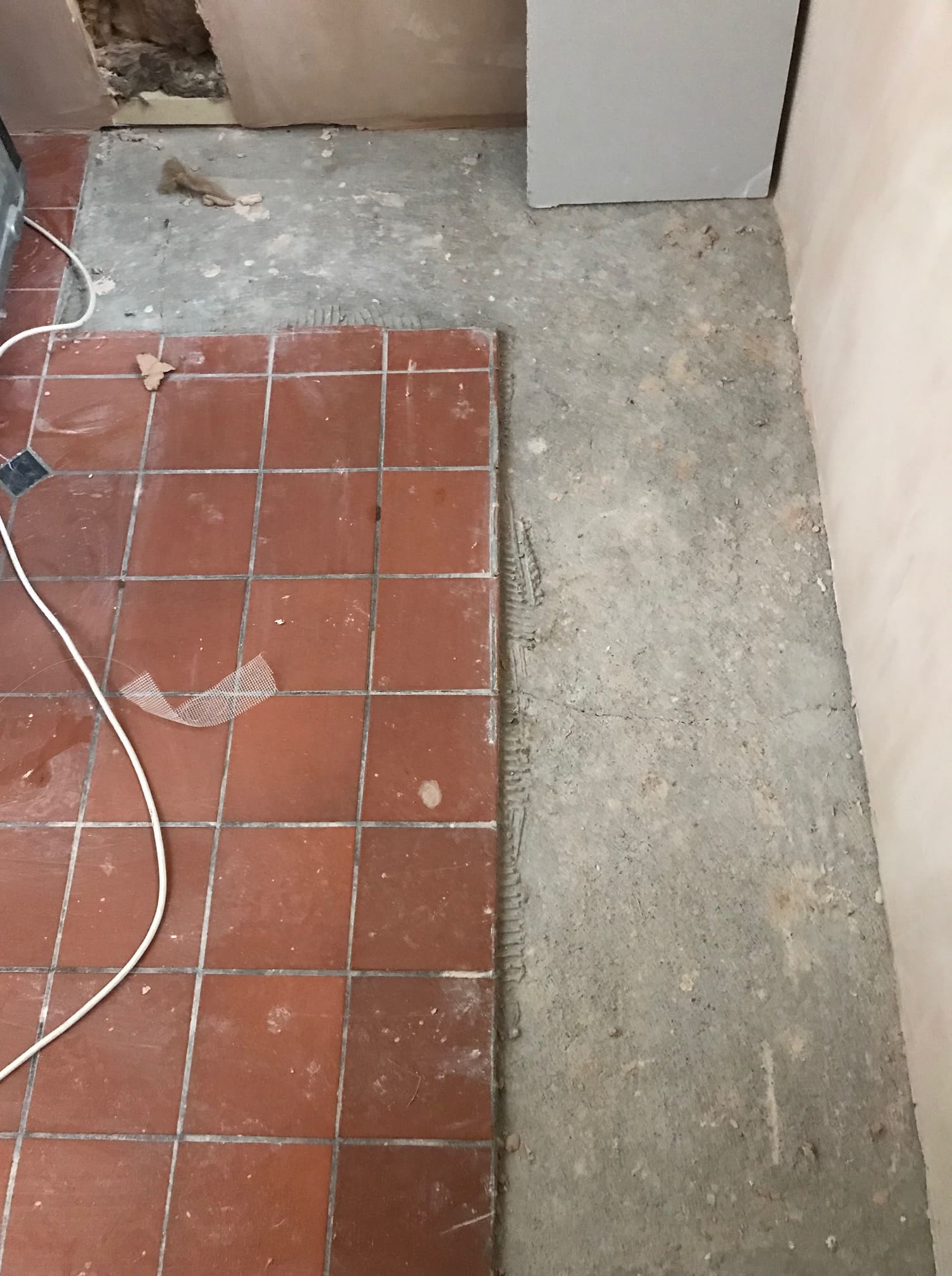 Quarry Tiled Floor Lancaster Before Repair