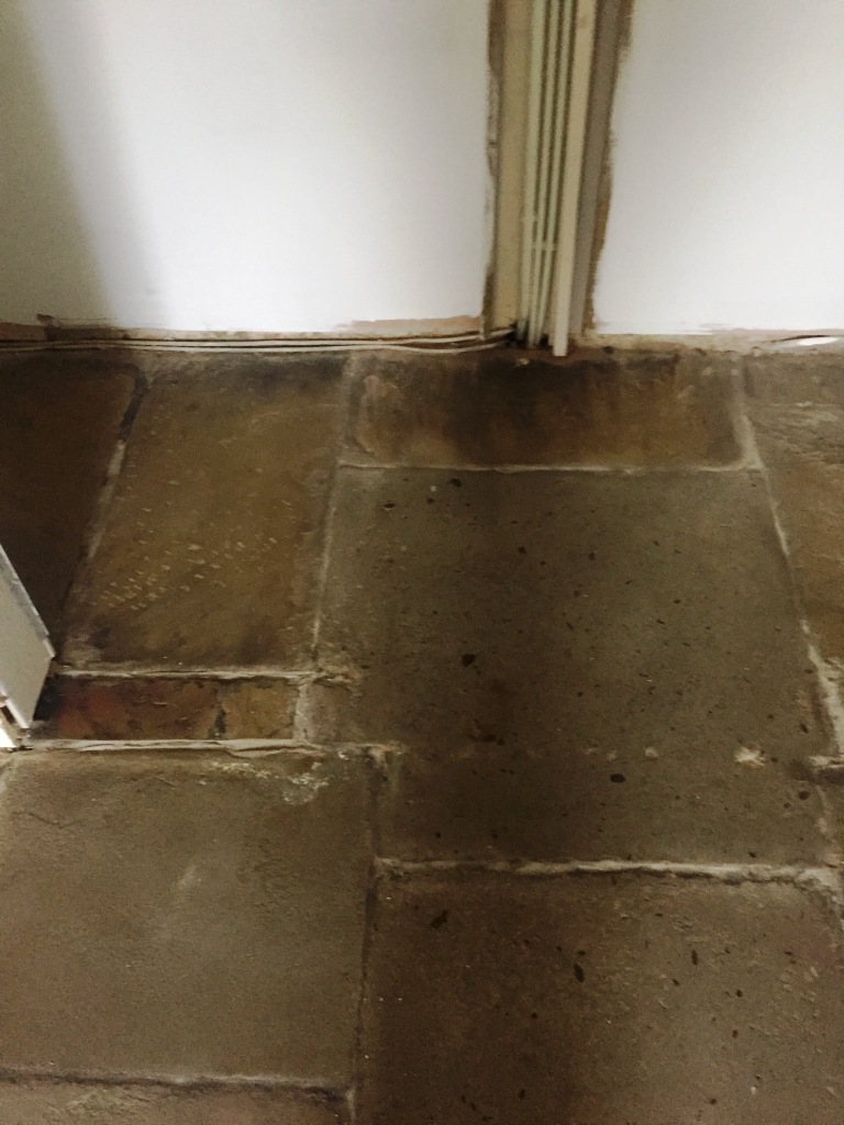 Flagstone Floor Before Restoration Great Harwood