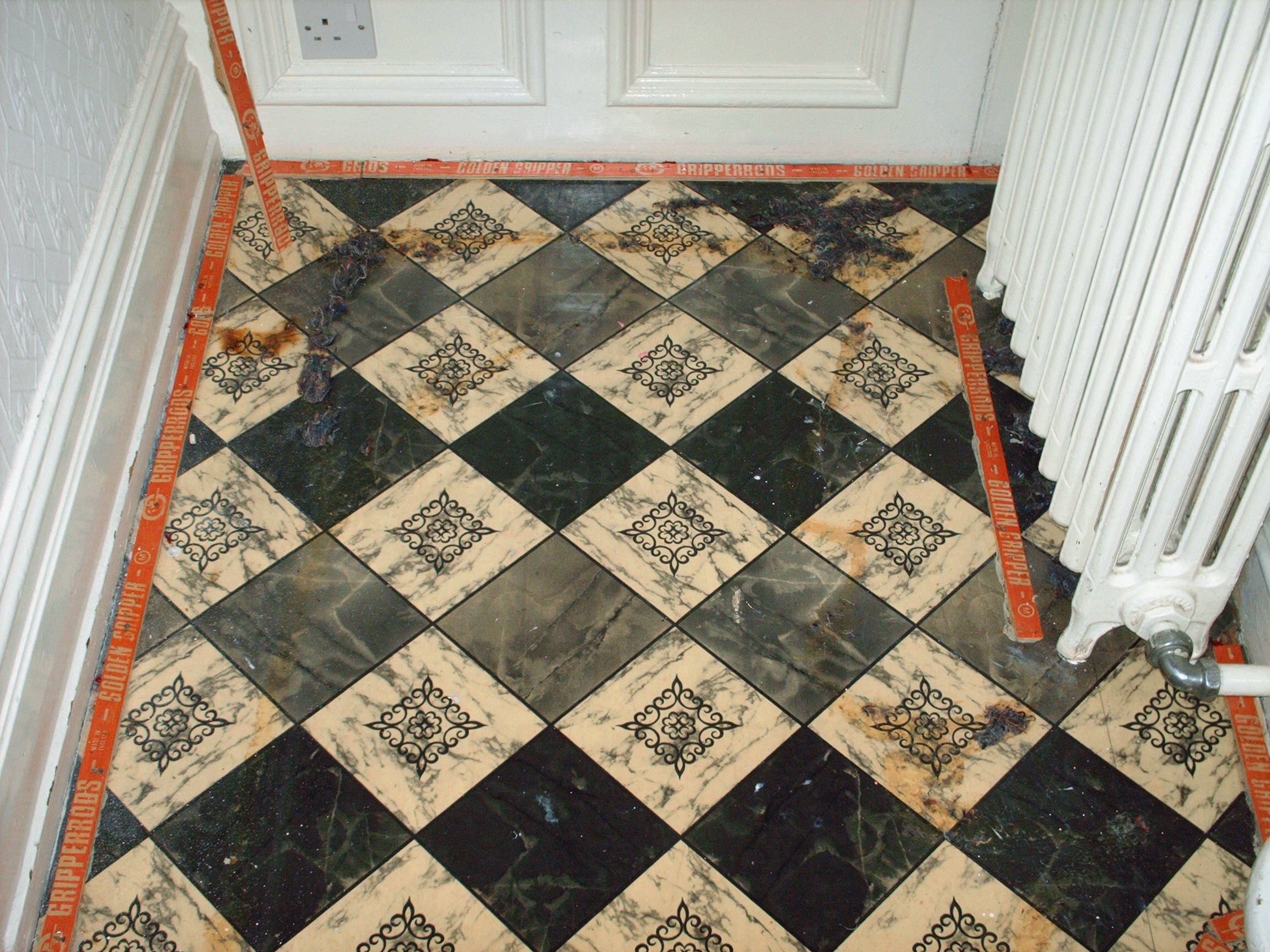 Victorian Floor Covered in Carpet and Lino