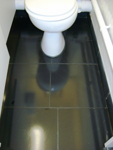 Black Honed Slate in WC After