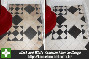 Black and White Victorian flooring cleaning in Sedbergh