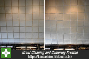 Grout Cleaning and Colouring 25m2 of Tiles in Preston