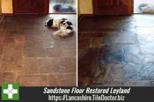 Sandstone Floor Restored in Leyland