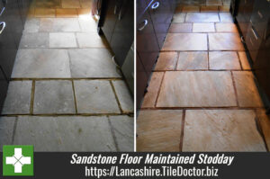 Sandstone floor maintained in Stodday, Lancashire