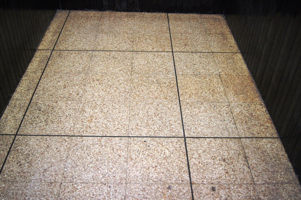 Terrazzo Tile at Wigan Fish and Chip Shop After