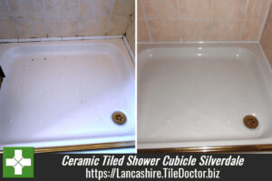Cleaning a Ceramic Tiled Shower Cubicle in Silverdale