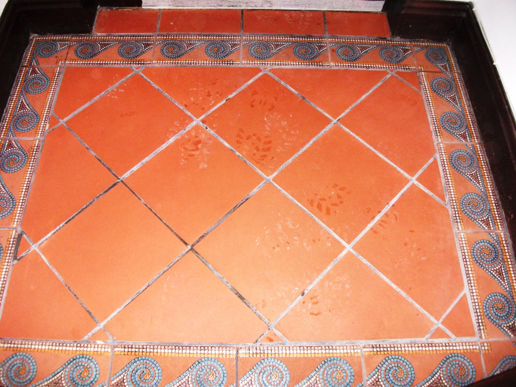 Varnished Quarry Tiles Cleaning Formby After Cleaning