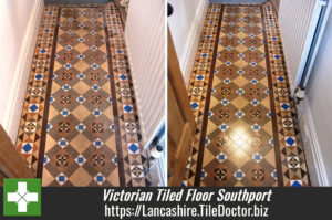 Victorian Tiled Floor Cleaned and Sealed in Southport