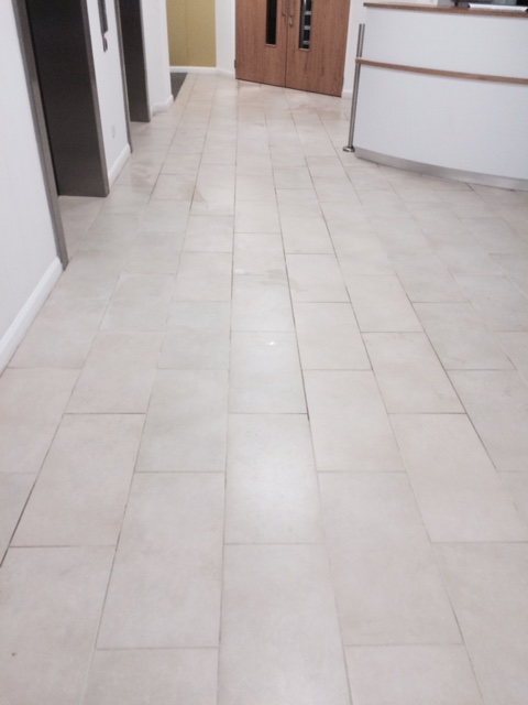 Applying Anti-Slip Treatment to Ceramic tiles in Lancaster Before