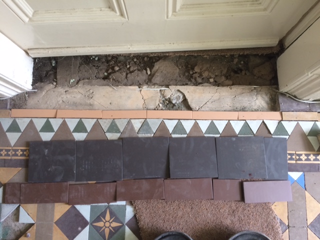 Victorian Tile Lippage Turton Before