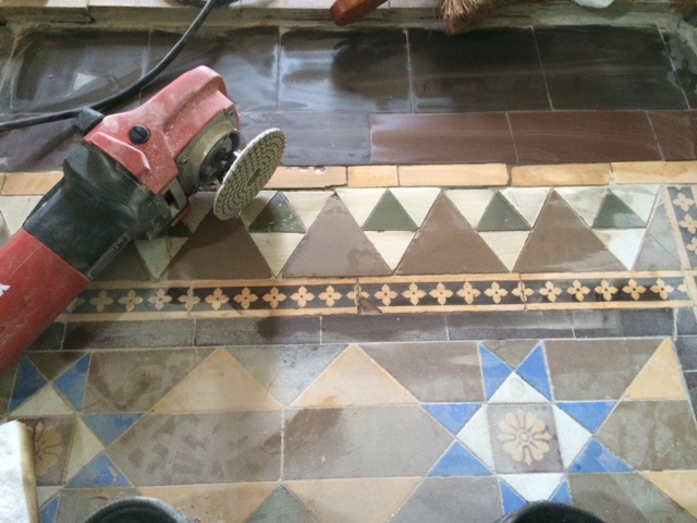 Victorian Tile Lippage Turton During Grinding