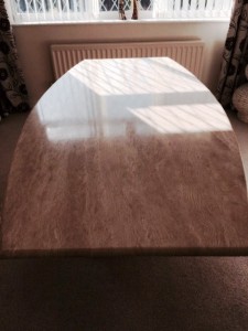 Travertine Table Top After Restoration Preston