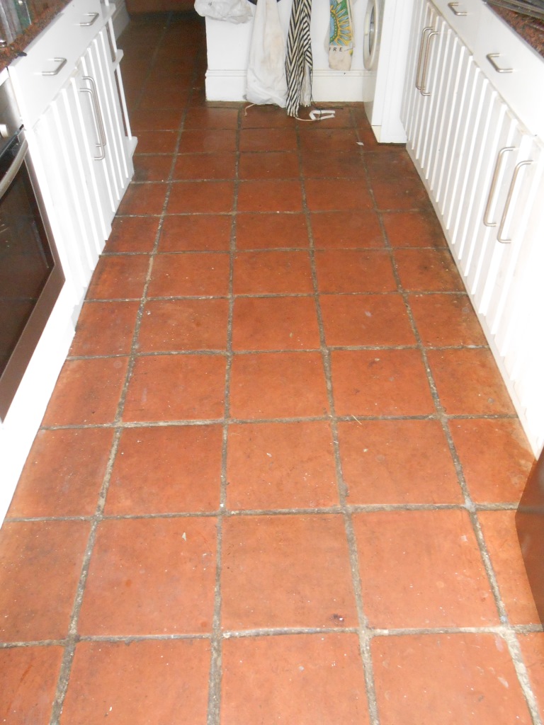 Terracotta Floor Before Cleaning Fullwood