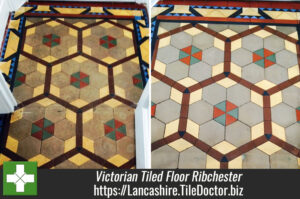 Poorly Maintained Victorian Tiled Floor Revitalised in Ribchester