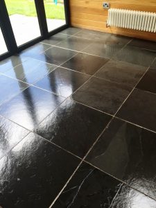 Brazilian Black Slate After Cleaning Sealing Thornton Cleveleys