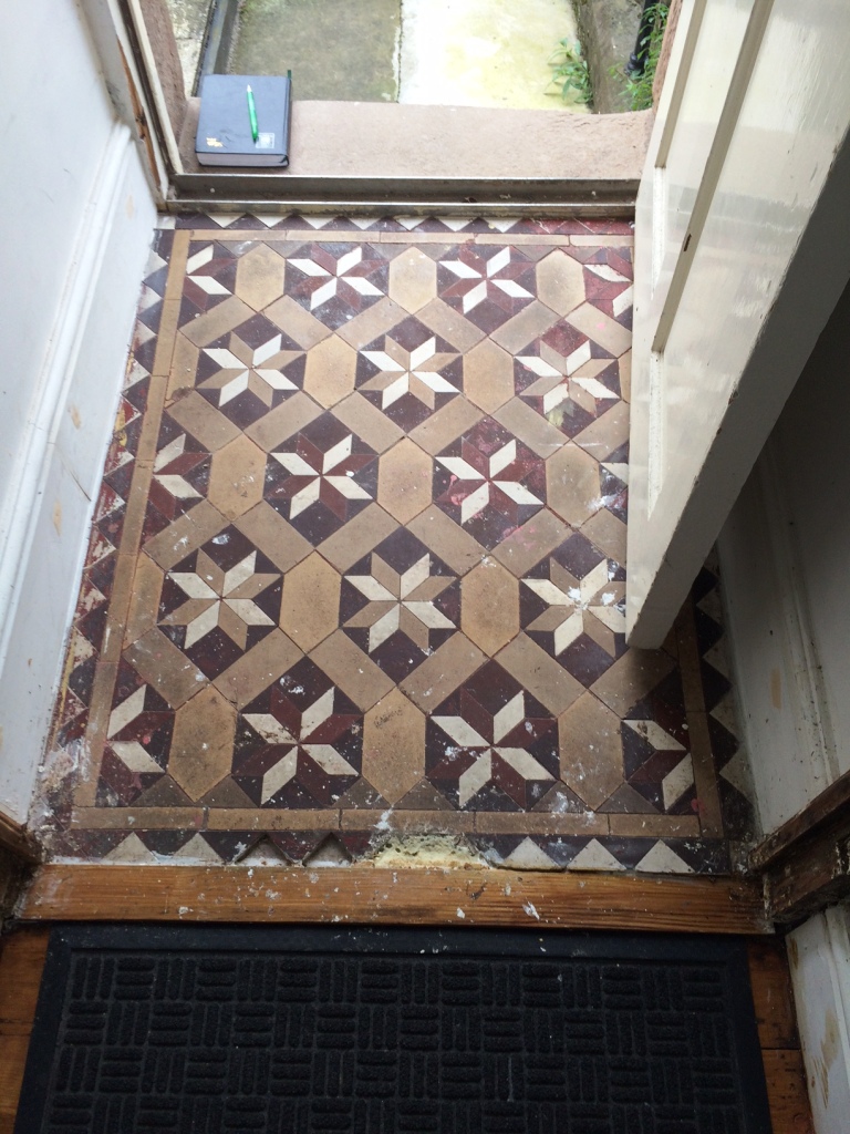 Victorian floor Tile Vestibule Lancaster Before