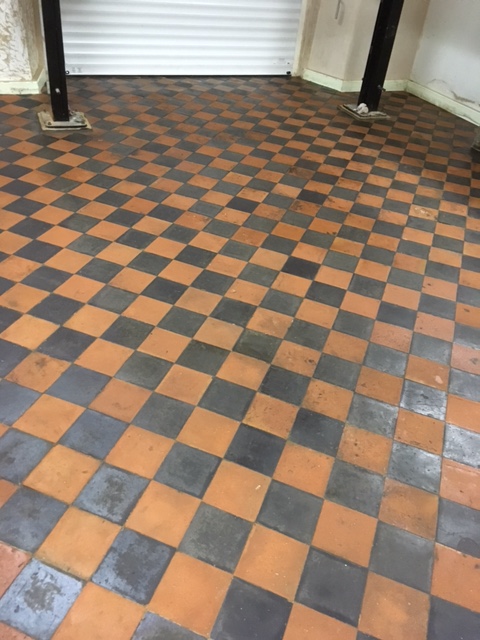 Lancaster Garage Victorian Tiled Floor After Cleaning