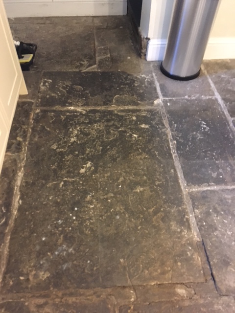 Flagstone Floor Before Milling Haslingdon