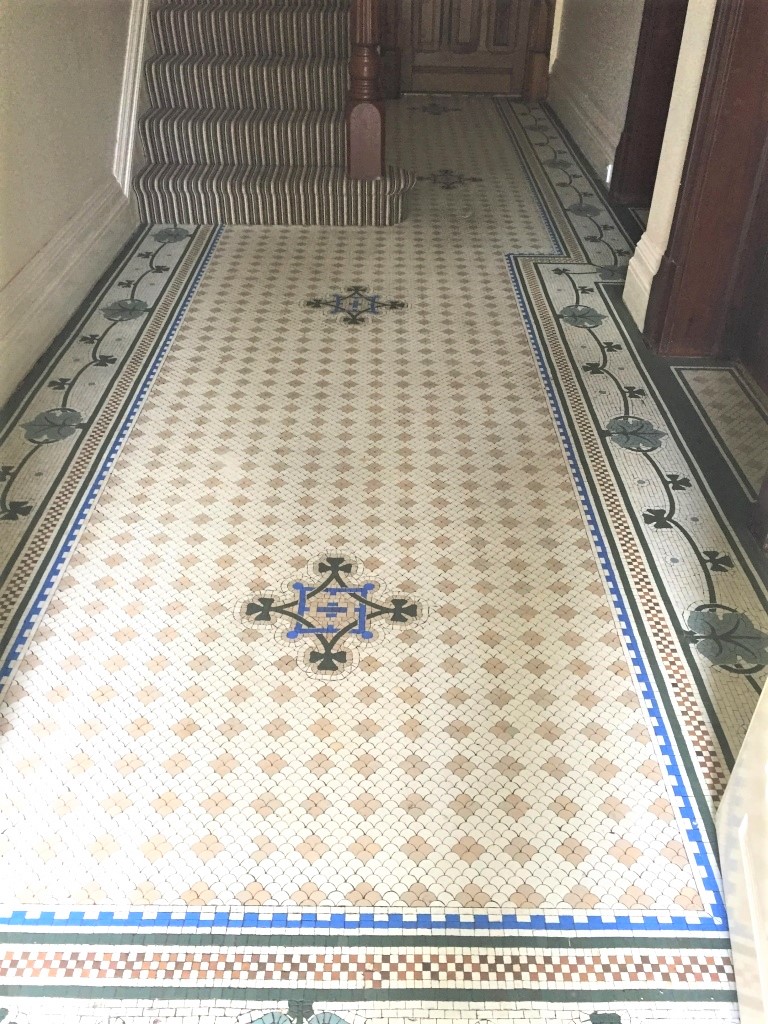 Original Victorian Tiled Floor After Cleaning Lytham St Annes