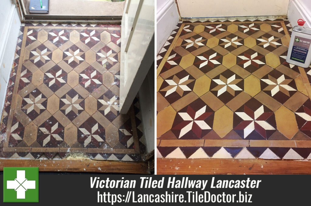 Victorian Tiled Hallway Restored to New in Lancaster