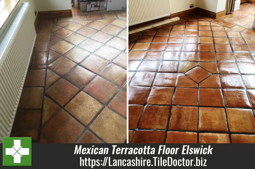 Carpet Covered Mexican Terracotta Floor Restored in Elswick