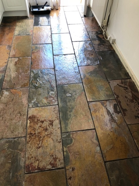 Rough Copper Slate After Cleaning Heysham