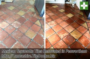 Mexican Terracotta Tiled kitchen Before and After Renovation Penwortham