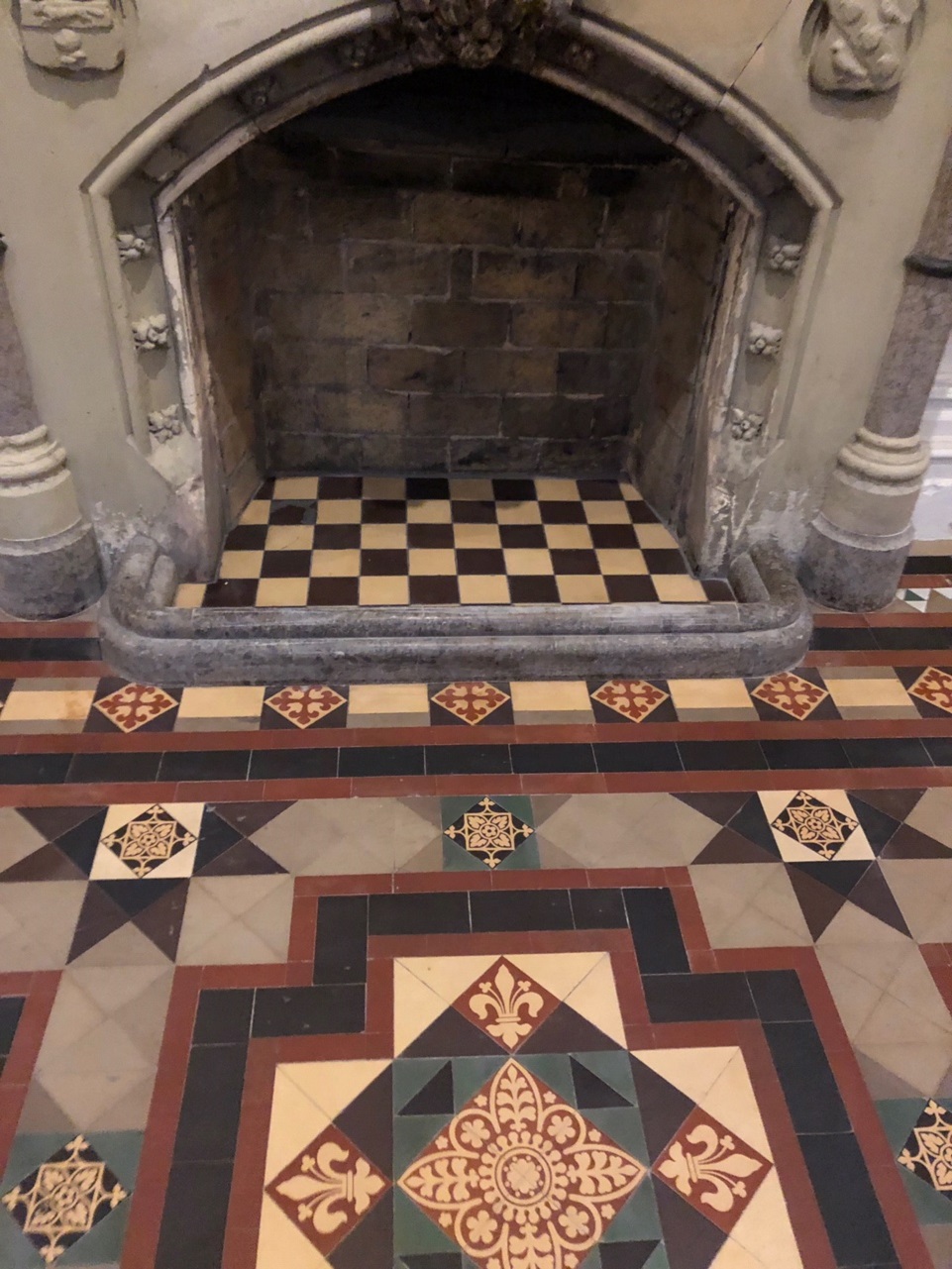 Victorian Tiled Stone Cross Manor Hall After Restoration