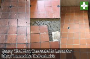 Quarry Tiled Floor Before After Renovation Lancaster