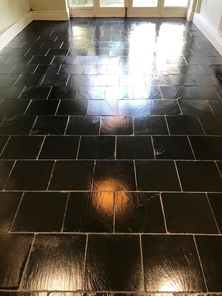 Black Slate Floor After Renovation Lancaster